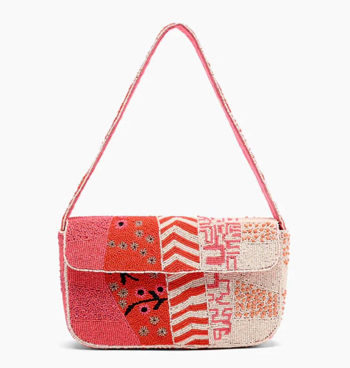 Tigerlily Beaded Shoulder Bag