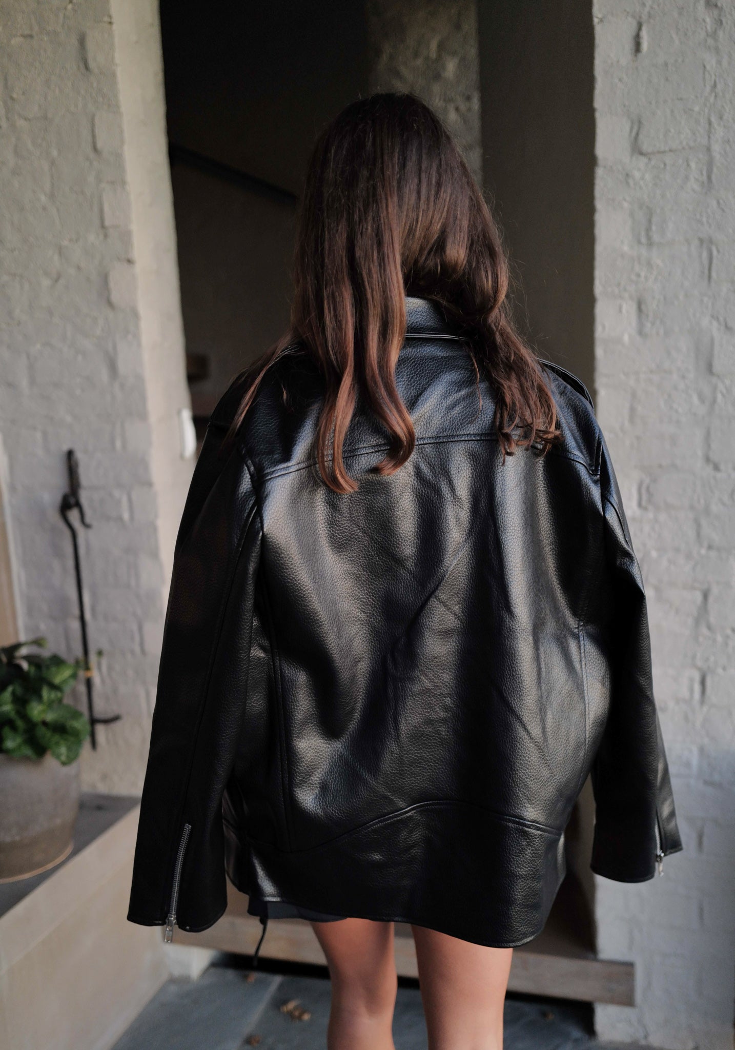 Sloan Oversized Leather Jacket